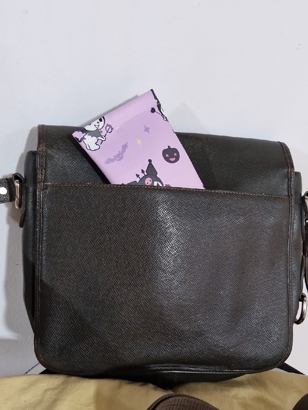 Louis Vuitton Dark Brown Taiga Leather Messenger Bag - Picture 5 of 12